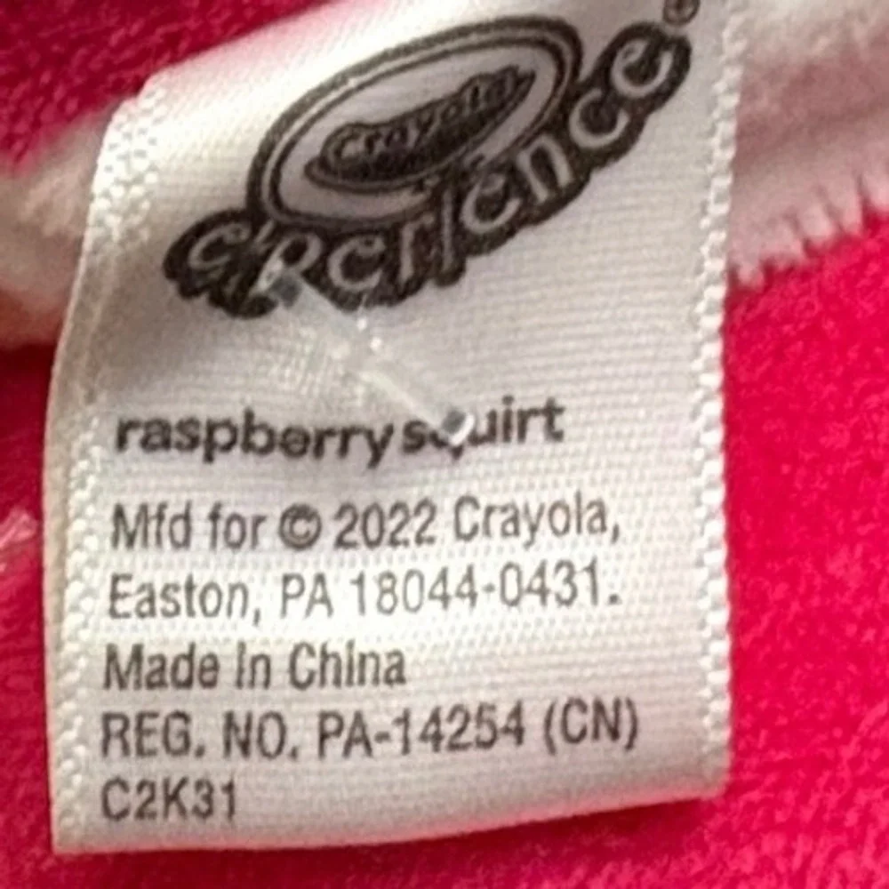 Crayola‎ Raspberry Squirt Marker Plush Toy 2022 Large Stuffed Character